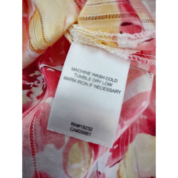 Alfred Dunner 24W 3X Floral Top 100% Cotton Spring Summer Crochet Boho Festival - Picture 10 of 10